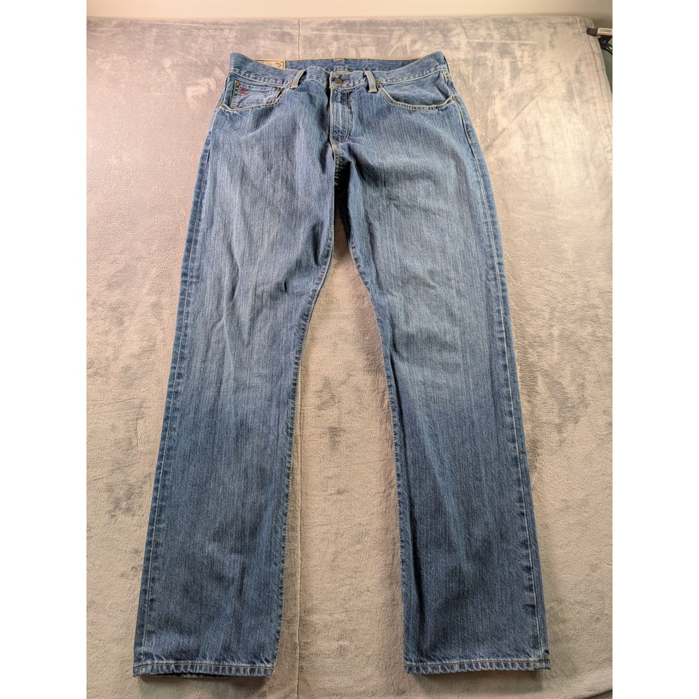 Polo Ralph Lauren Hampton Straight Mens Jeans Blue Denim 33x32 Medium Wash